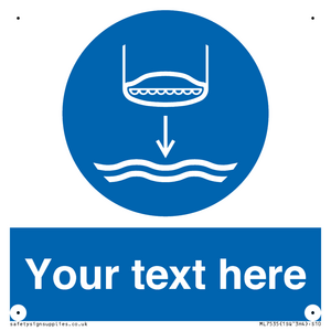 Custom Lower lifeboat to the water in launch sequence